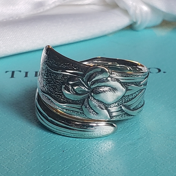 Tiffany & Co. Jewelry - ANTIQUE 1872 Tiffany & Co Iris pattern Spoon Ring